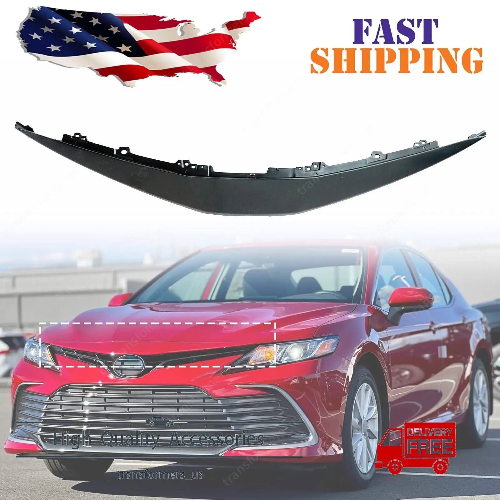 2021 - 2023 Toyota Camry Front Bumper Grill Cover Molding LE/XLE
