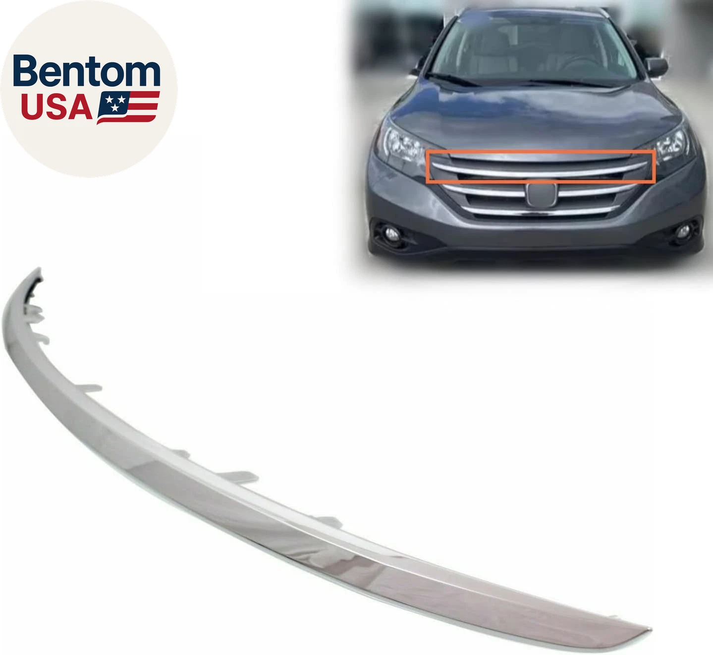 2007 - 2011 Honda CRV CENTER UPPER GRILLE MOLDING