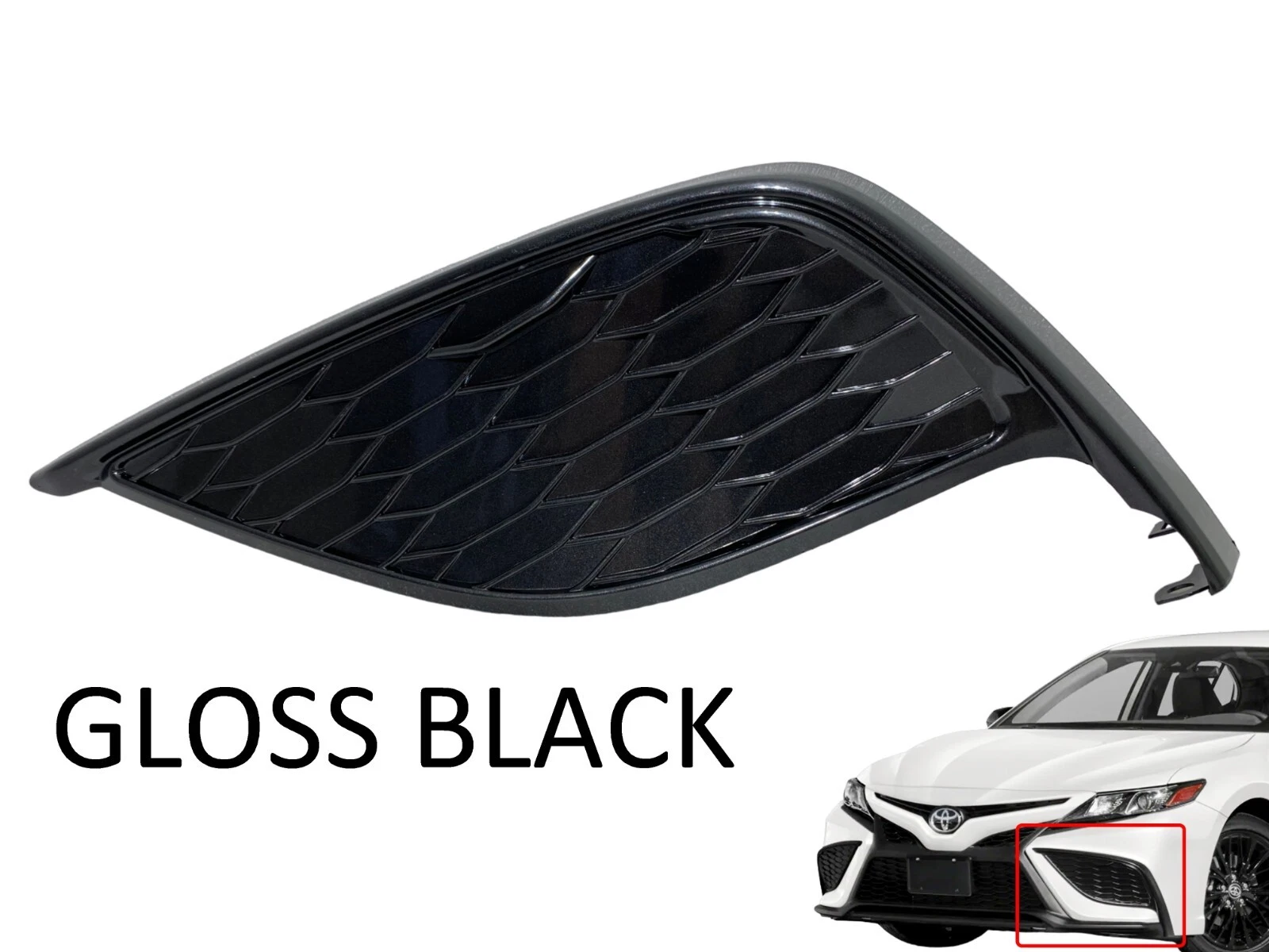 2021 - 2022 Toyota Camry Front Bumper Fog Light Cover Lamp Frame Fit For SE XSE L/R