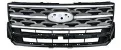 2018 - 2019 Ford Explorer Front Bumper Upper Grille ABS Grill w/Chrome For sliver