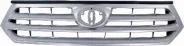 2011 - 2013 Toyota Highlander Front Bumper Upper Grille Silver ABS Plastic