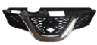 2014 - 2015 Nissan Rogue Front Bumper Upper Grille Glossy Black Mesh Chrome